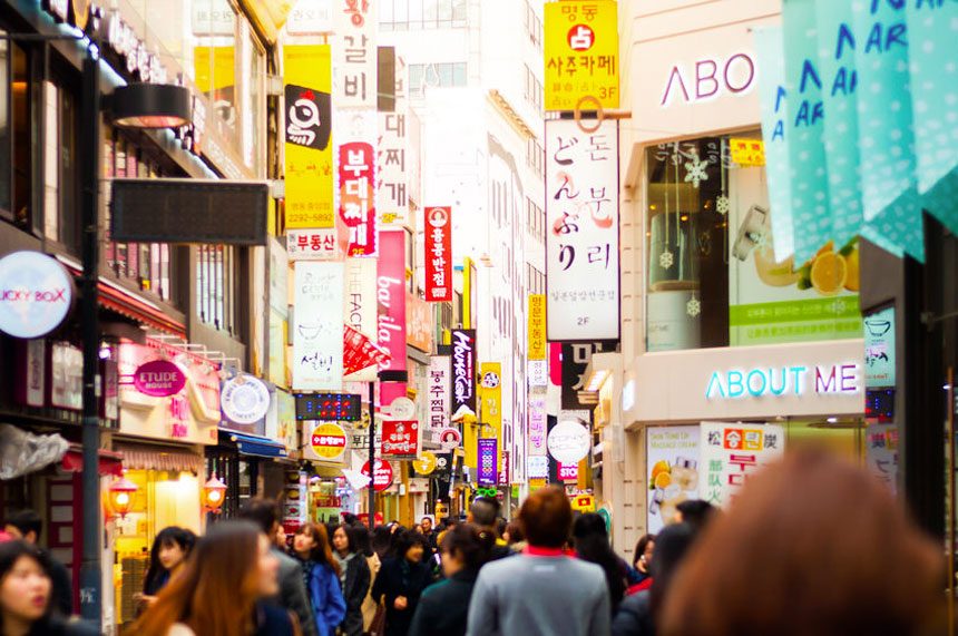 Shop at Myeongdong Shopping District