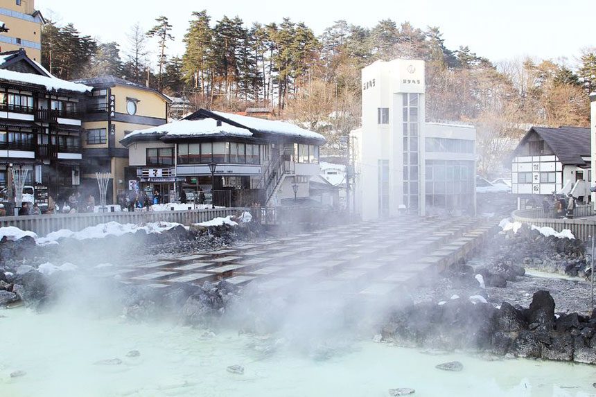 Take a Japanese bath at an onsen