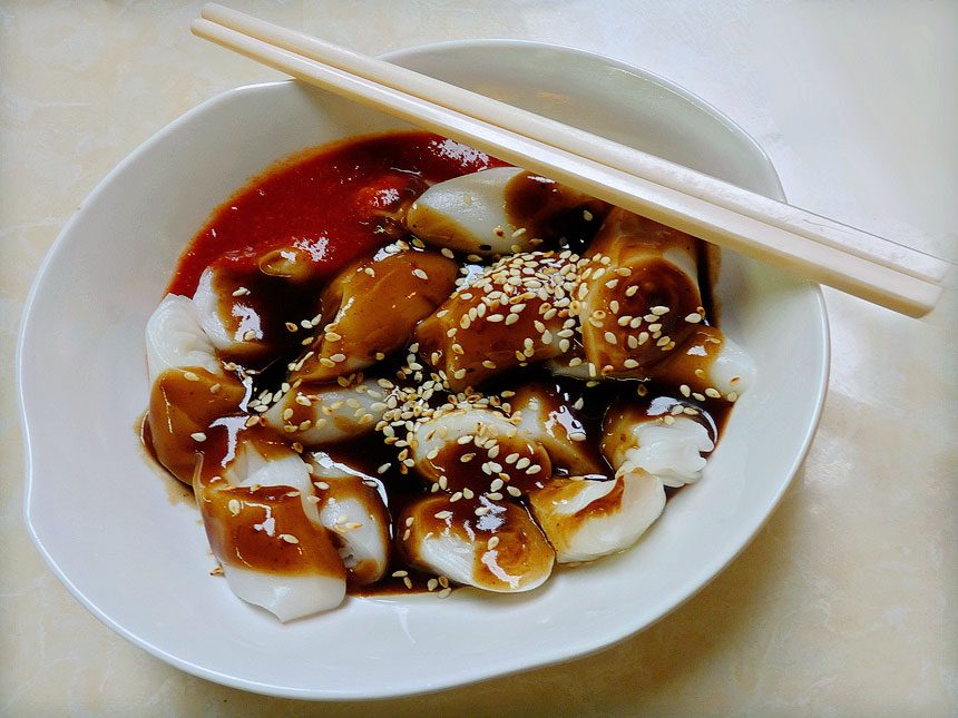 Cheong Fun in Sweet Sauce