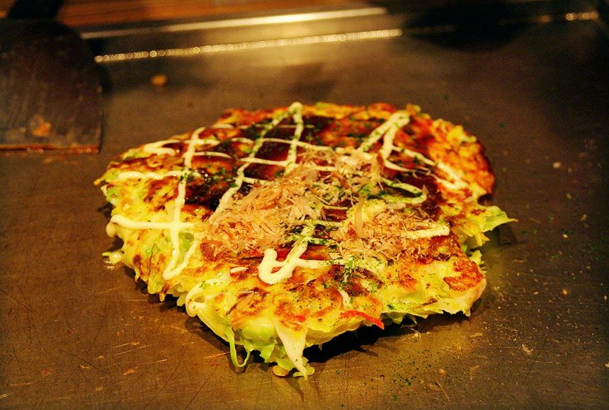 Okonomiyaki (Japanese pancakes)