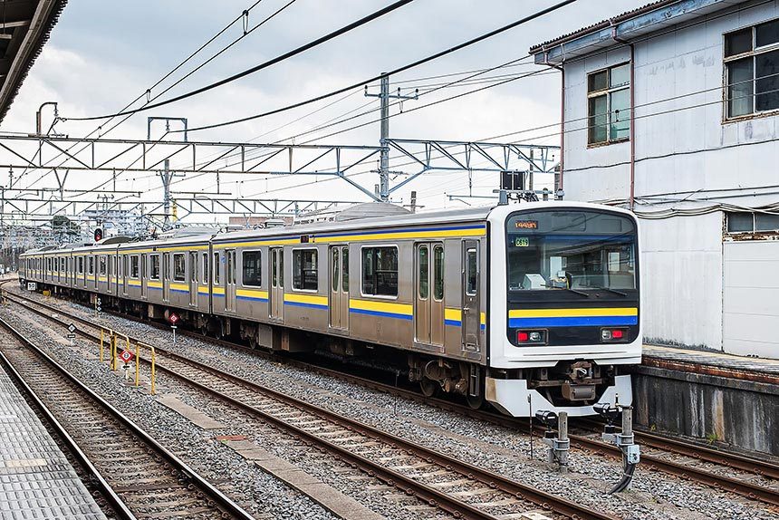 JR Narita Line Train + JR Sobu Rapid Line Train