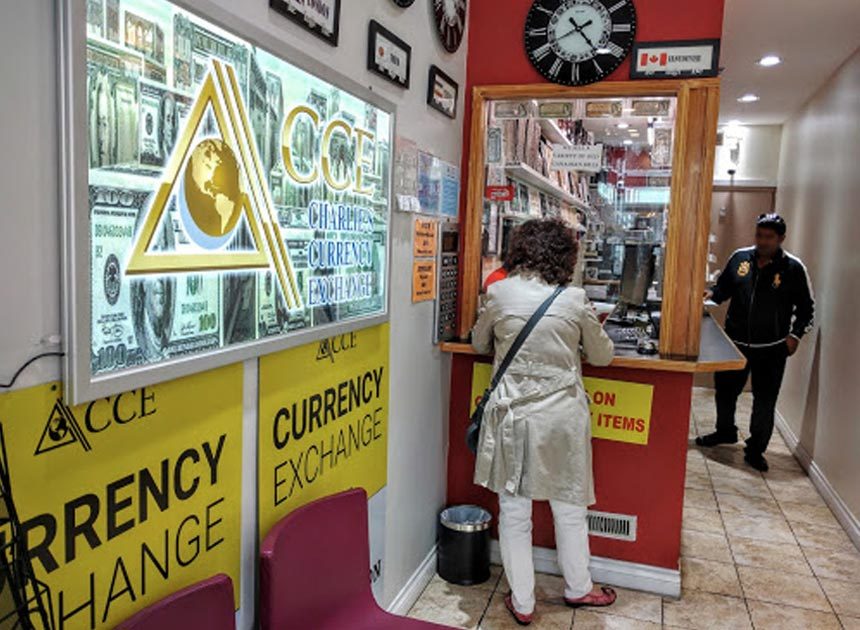 Money Changers in Downtown Vancouver