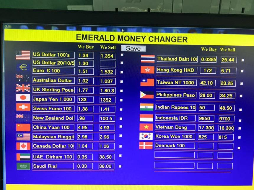 today's travel money exchange rates