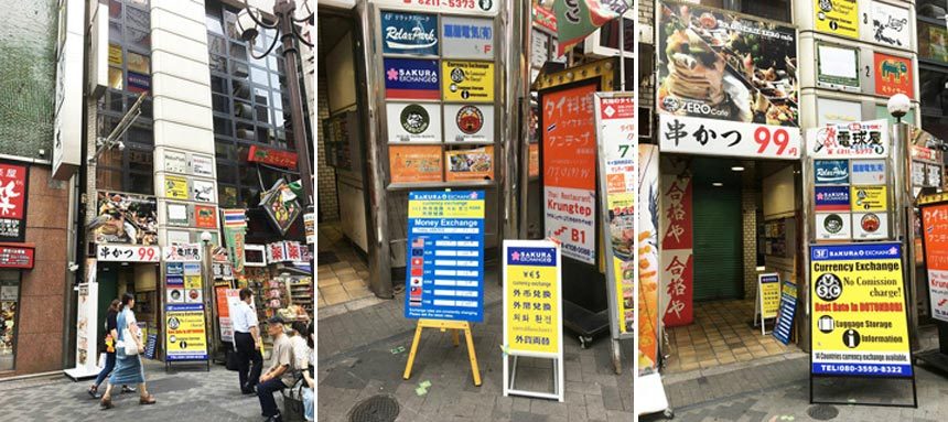 Money Changers in Dotonbori