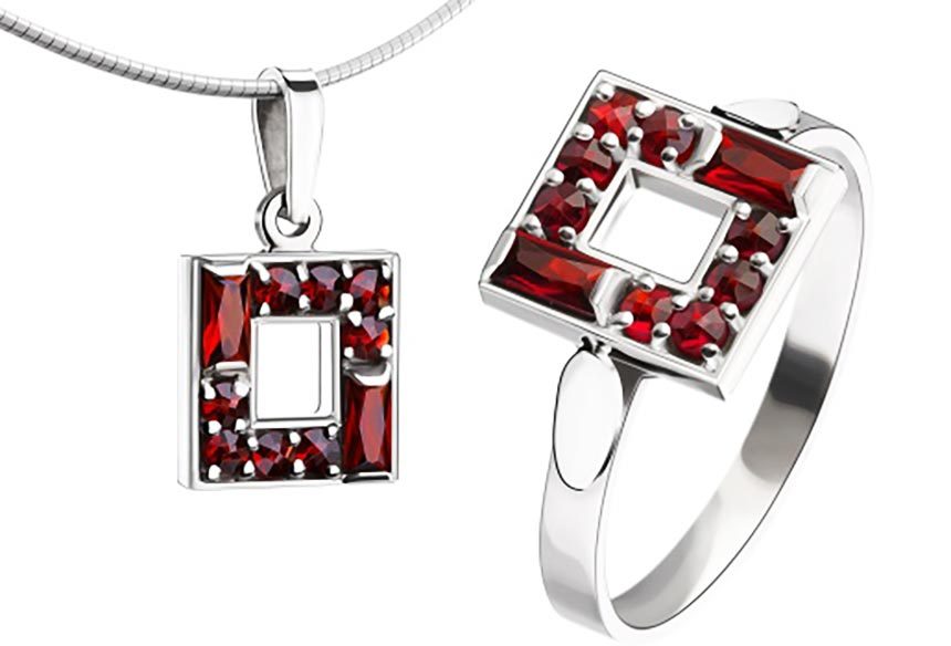 Bohemia garnet jewelry